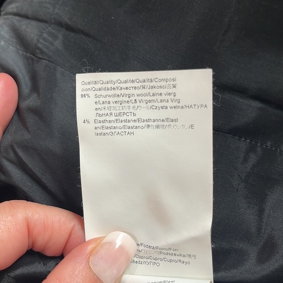 Hugo Boss Juicy 4 Black Tailored Fitted Virgin Wool Blazer Size 2 - Picture 8 of 10